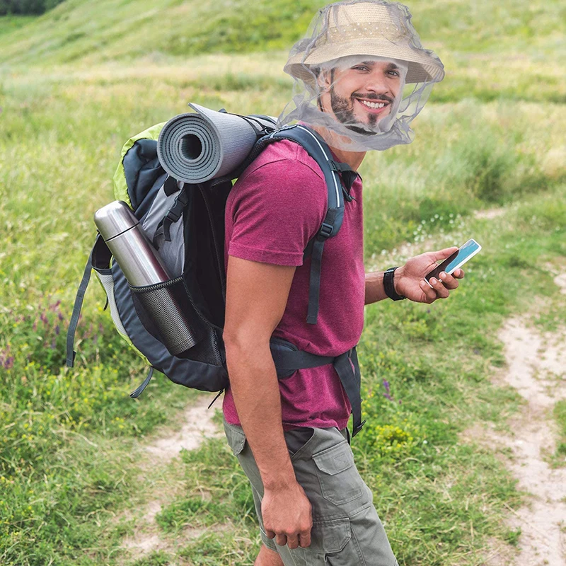 

Outdoor Fishing Cap Anti-mosquito Hat Fishing Cap Insect-proof Mesh Head Mesh Protection Camping Breathable Sunshade Mask
