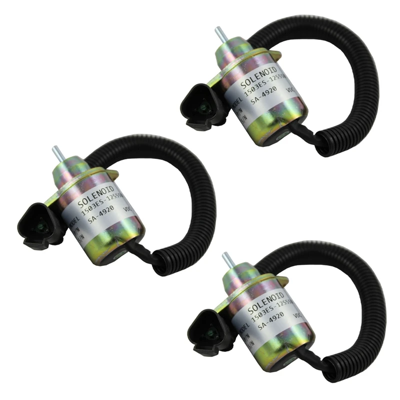 

3X Stop Shut Off Shutdown Solenoid for Yanmar Engine Replaces Thermo King 41-6383