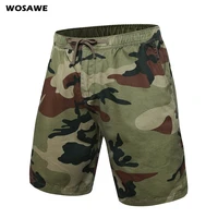 wosawe mens tactical cargo shorts ripstop elastic waist camouflage military breathable wear resistant climbing hiking shorts