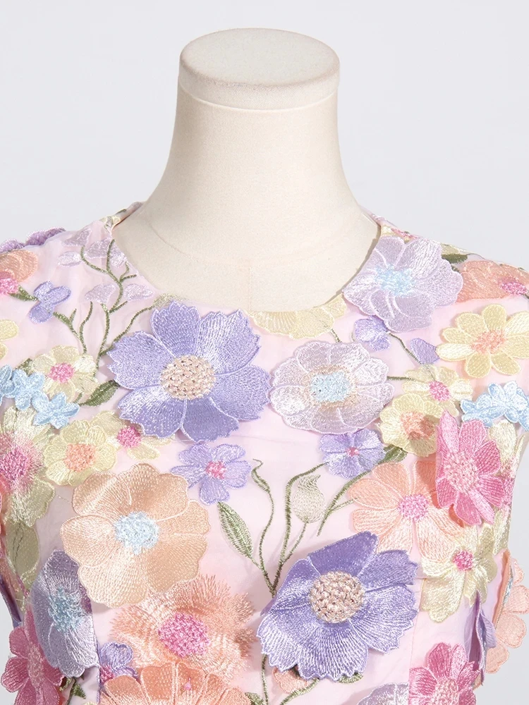 Женский комплект из двух предметов короткий топ без рукавов с круглым вырезом и