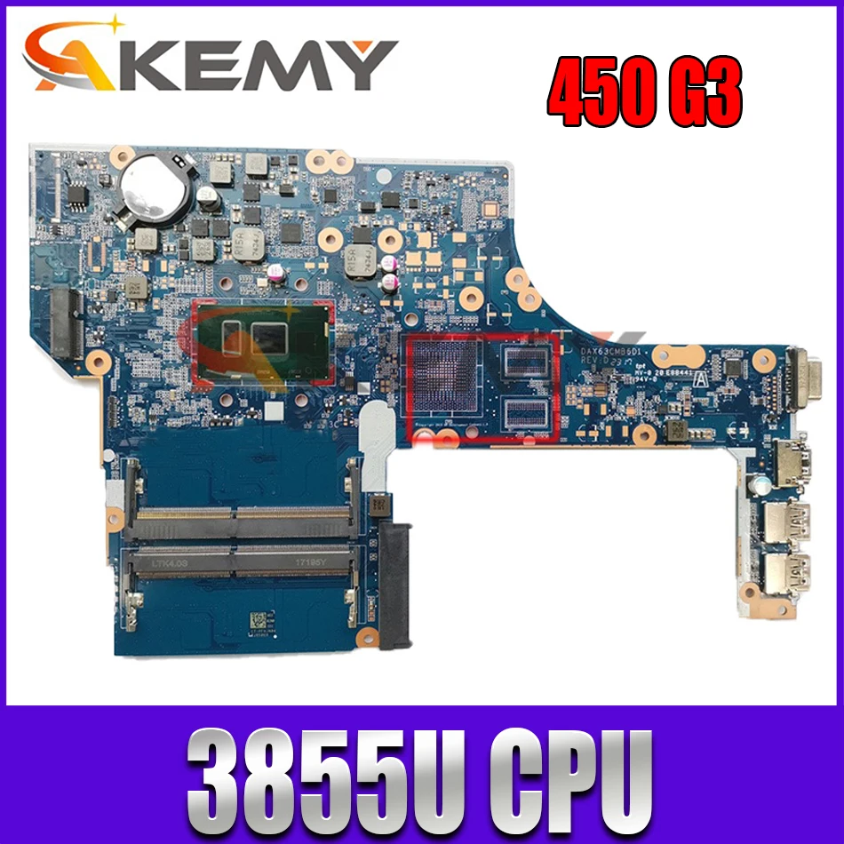 

DAX63CMB6D1 DAX63CMB6C0 855669-001 855669-601 855674-601 for HP PROBOOK 450 G3 Laptop motherboard Test OK