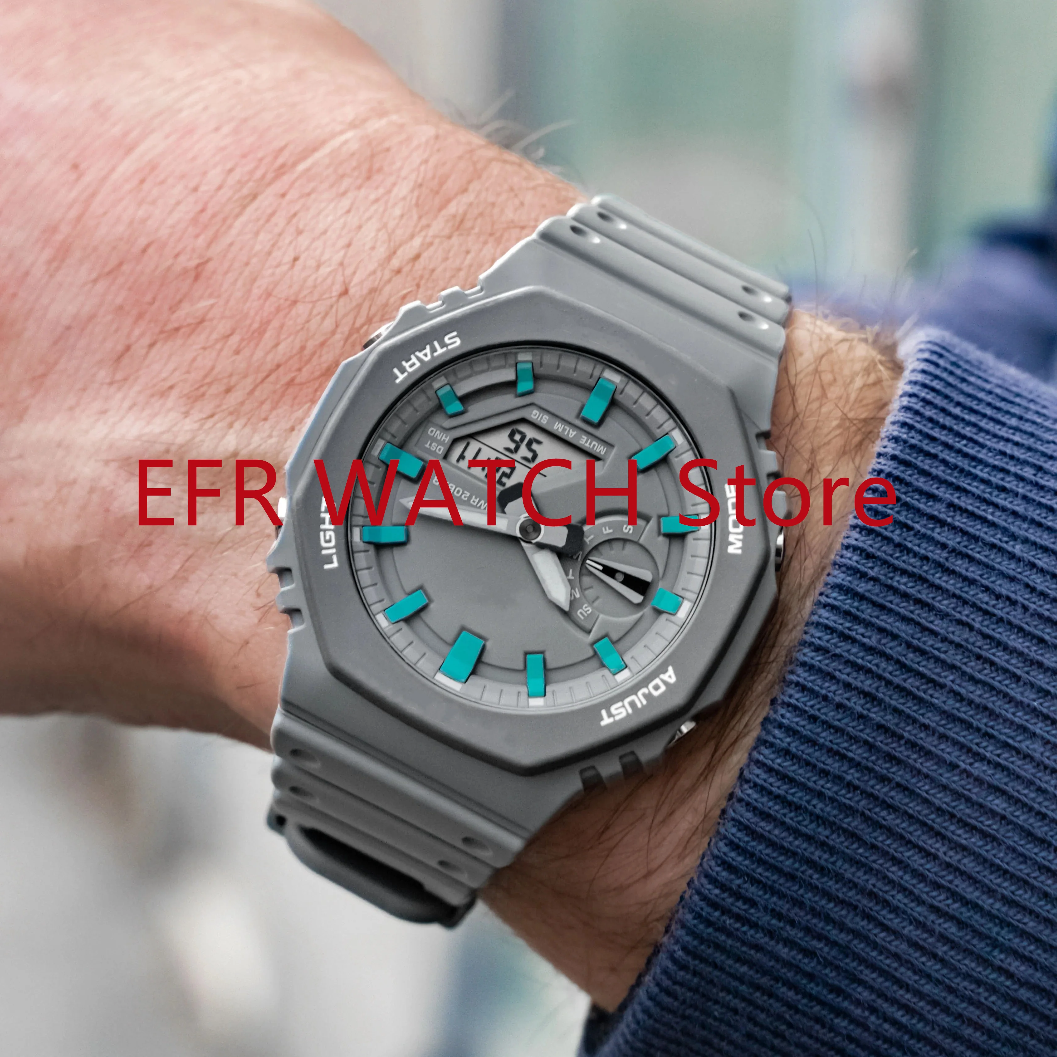 

Оригинальные часы shock Sport, кварцевые цифровые мужские часы 2100, полнофункциональная модель, съемная сборка, серия серый дуб