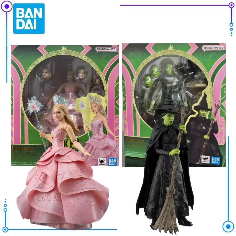 Фото В наличии: Коллекционные фигурки Bandai S.H.Figuarts Эльфаба и Глинда из аниме Wicked, эксклюзивные модели персонажей из аниме, изысканные фигурки из ПВХ №1