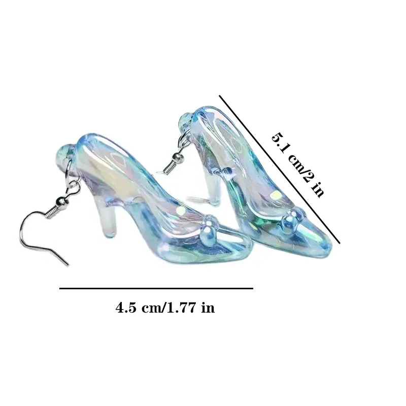 Новые 3D акриловые высокая прозрачность цветные каблуки модные серьги подвески