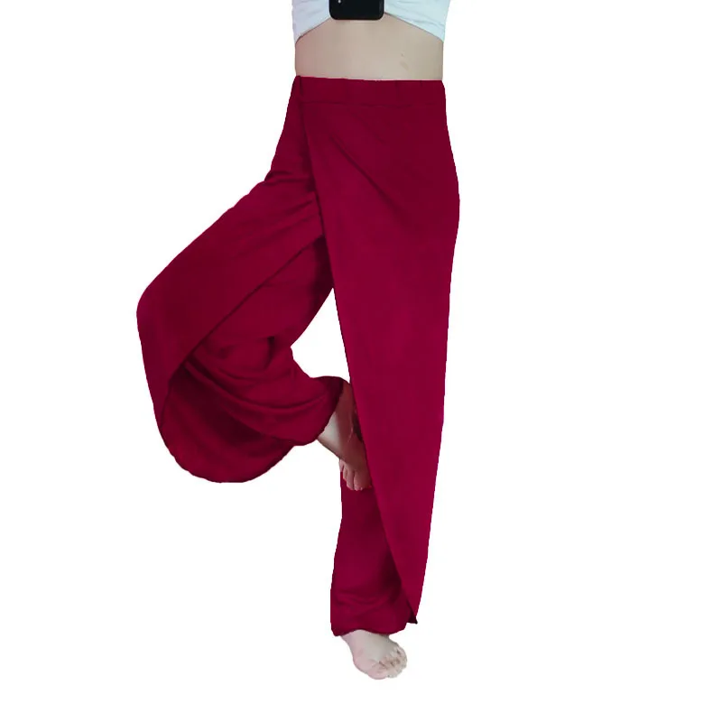 S-5XL Dance Pants Women's Modal Loose Feet Dancing Wide-Legged Leotards Latin Yoga Practice Long Trousers Soft Modal Home Pants