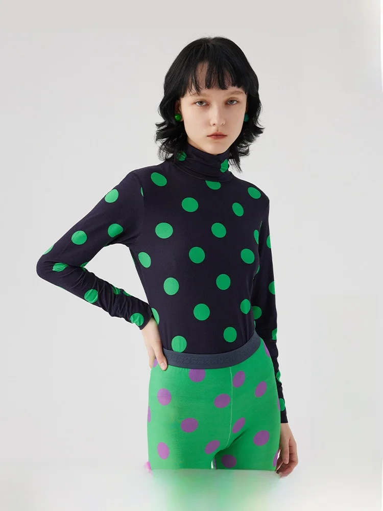 AR Original R Line round Dot HEATTECH Set Home Wear Can Be Worn outside Polka Base Thermal Underwear Basic