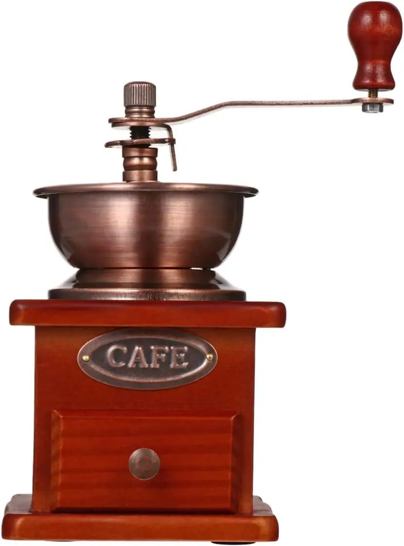 

Madeira de Grãos de Café de Café Manual Do Vintage Antigo Manivela Clássico Francês Imprensa Cafeteira Máquina Do de Pimen