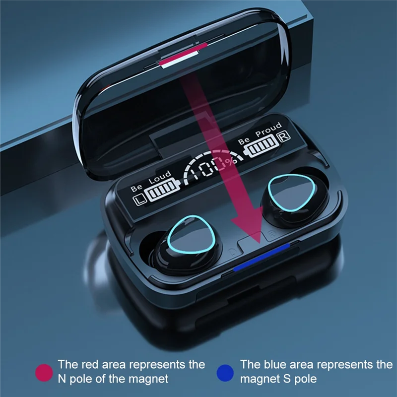 Беспроводная гарнитура Tws Bluetooth V5.1 со светодиодным дисплеем стерео