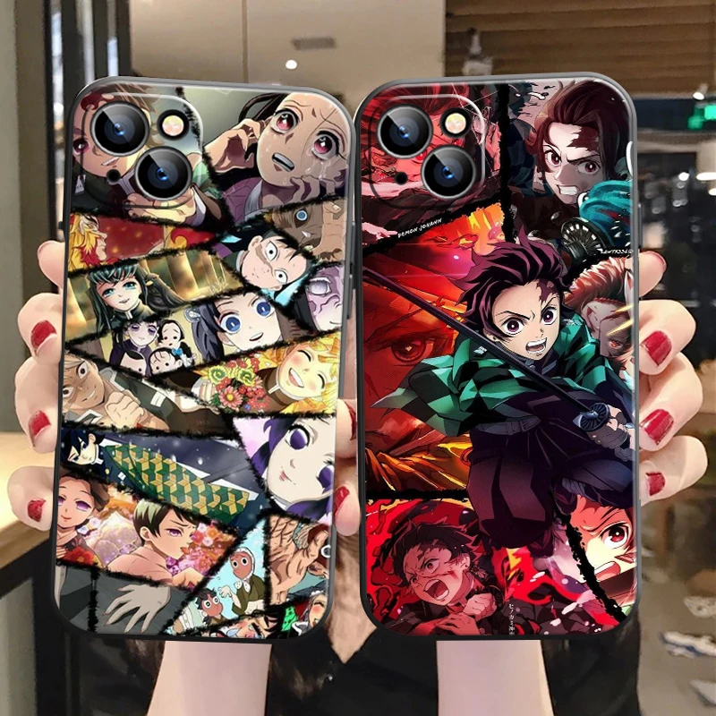 

Demon Slayer For iPhone 11 12 13 Pro MAX 13 12 Mini 6 6S 7 8 Plus SE 2020 X XR XS MAX White Hot Anime Phone Protect Case Cover
