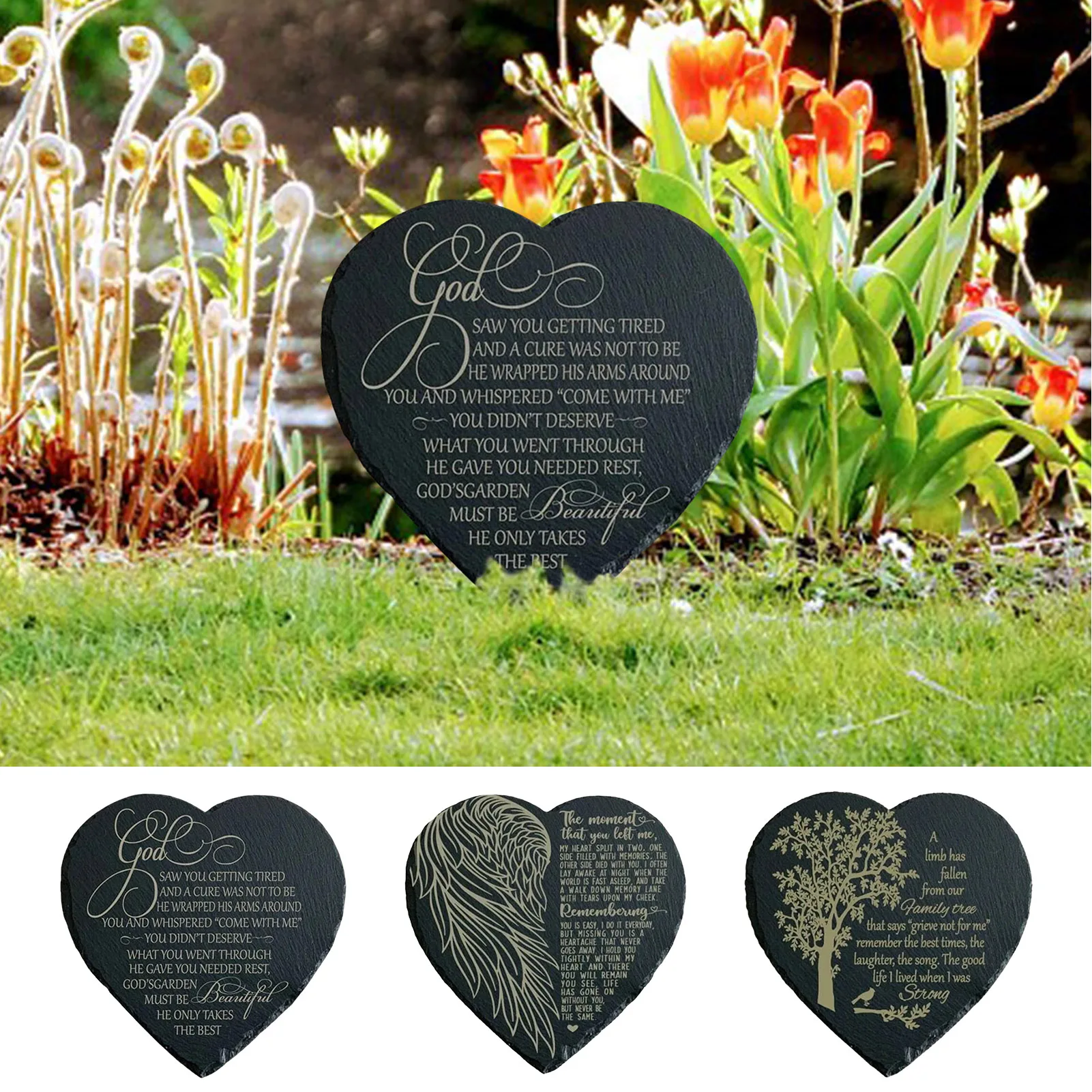 

Bereavement Memorial Stone Garden Chime Figurine Sympathy And Loss Gift Outdoor Decorative Memorial Stones For Sidewalk