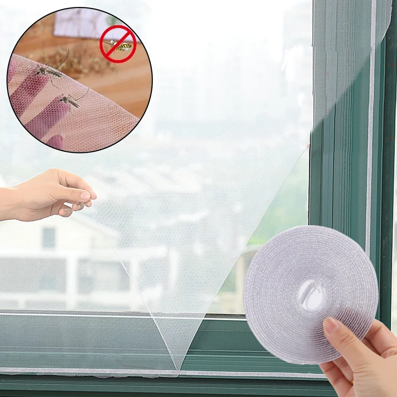 

Mosquito Net Screen Window Insect Fly Screen Curtain Mesh DIY Mesh Home Net Curtain Cut Netting Mesh Mosquito Net Self Adhesive