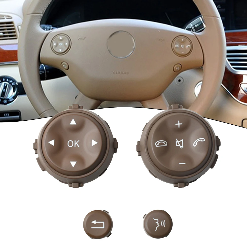 

Button Push Button Steer Wheel Switch Replacement Deep Yellow High-strength Push Button Easy Installation Brand New