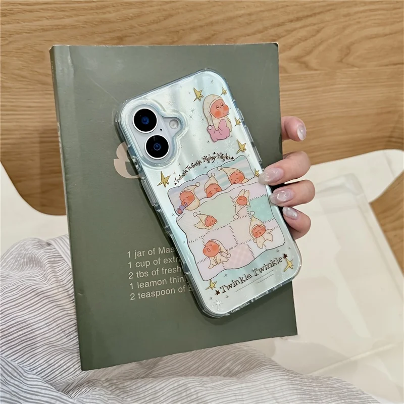 Чехол для телефона Cute Sleepy Twinkles Twinkles для Samsung Galaxy S25 S24 S23 S22 S21 FE Ultra Plus 4G 5G с текстурой перьев, задняя крышка (art.: 3920d36688cbe) - 3920d36688cbe