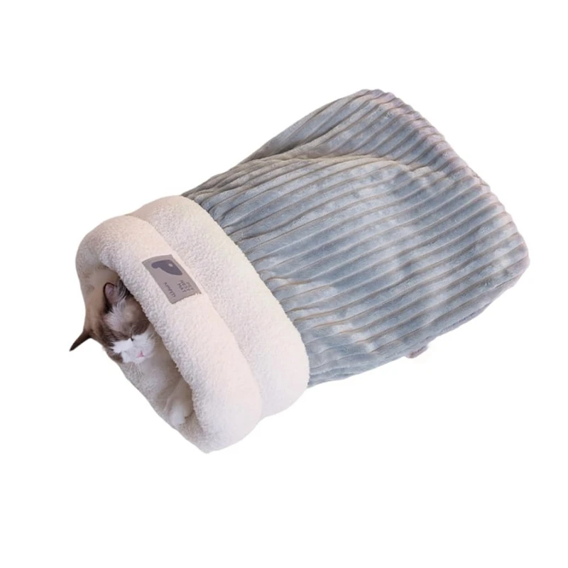 Зимний спальный мешок для кошек мягкий плюшевый самосогревающаяся пещерная