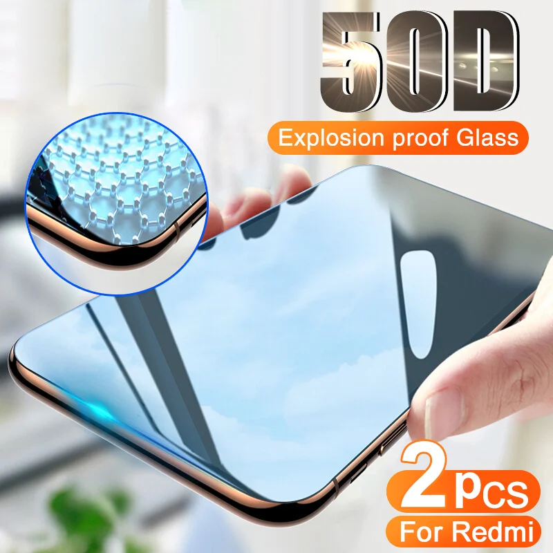 

2Pcs Full Protective Glass On For Xiaomi Redmi Note 10 8 7 9 8T 9s 11 Pro Glass Screen Protector Redmi 7A 8A 9A Tempered Film