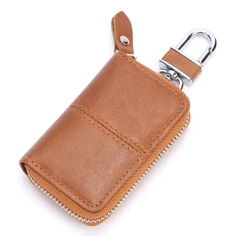 2023 New Fashionable Top Leather Men's and Women's Universal Car Key Bag Suitable for All Models