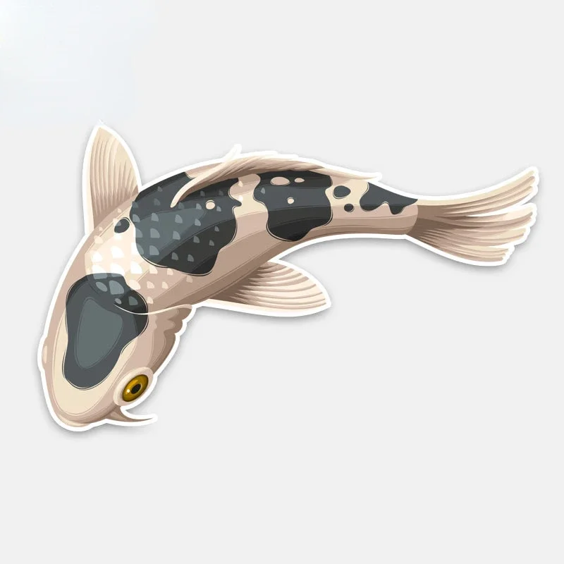 Реалистичная модная Высококачественная наклейка с животными Koi 16 см * 9