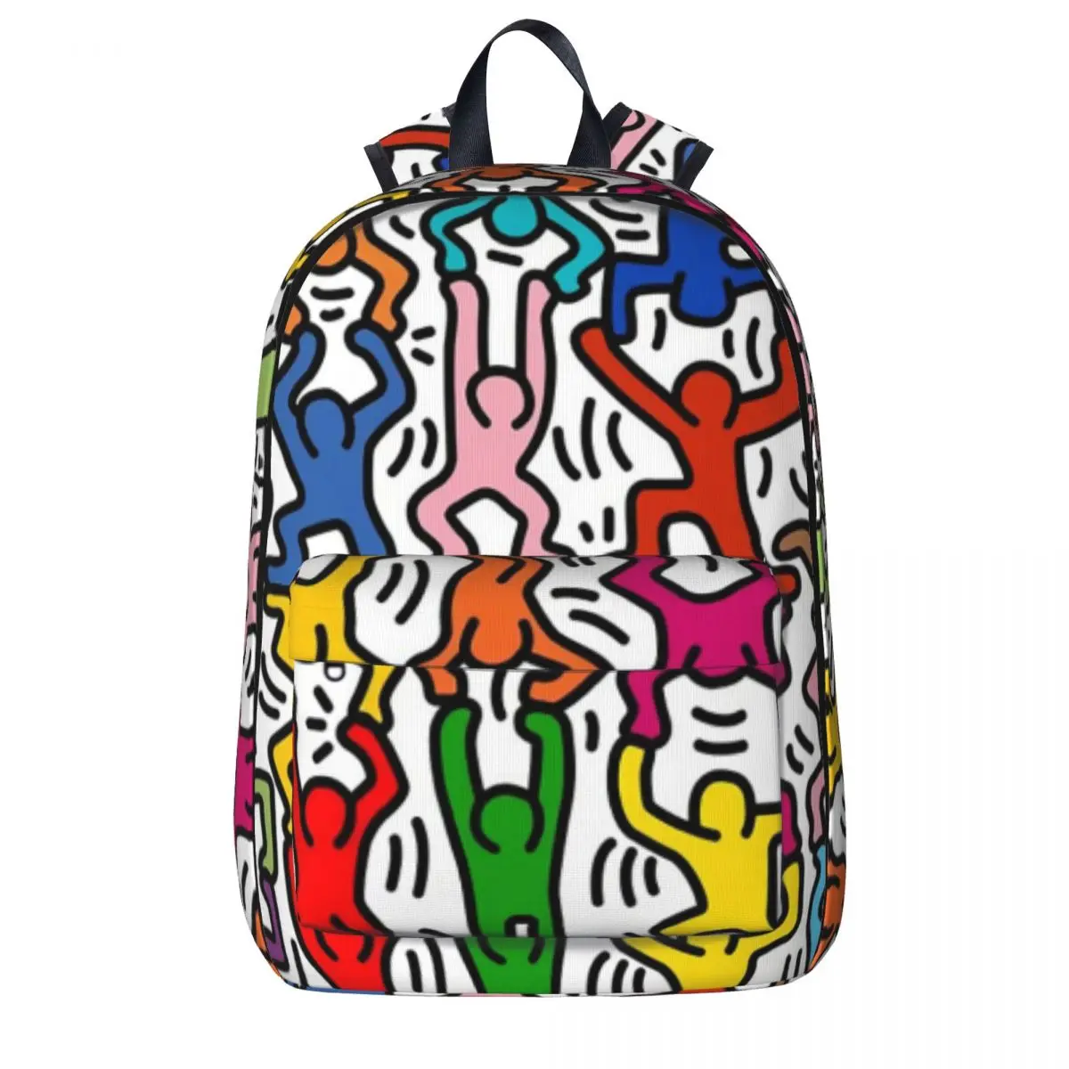 

Keiths Harings Backpacks Large Capacity Student Book bag Shoulder Bag Laptop Rucksack Travel Rucksack Children School Bag