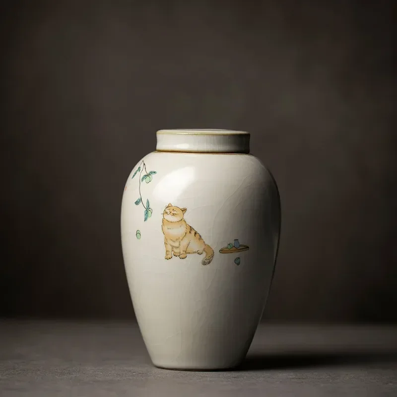 

Керамическая чайница RI ONIY TEASET милый кот