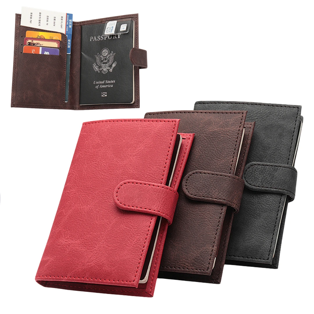 

Travel Hasp Passport Holder Cover Leather Wallet Women Men Passports For Document Pouch Cards Case ID Card обложка на паспорт