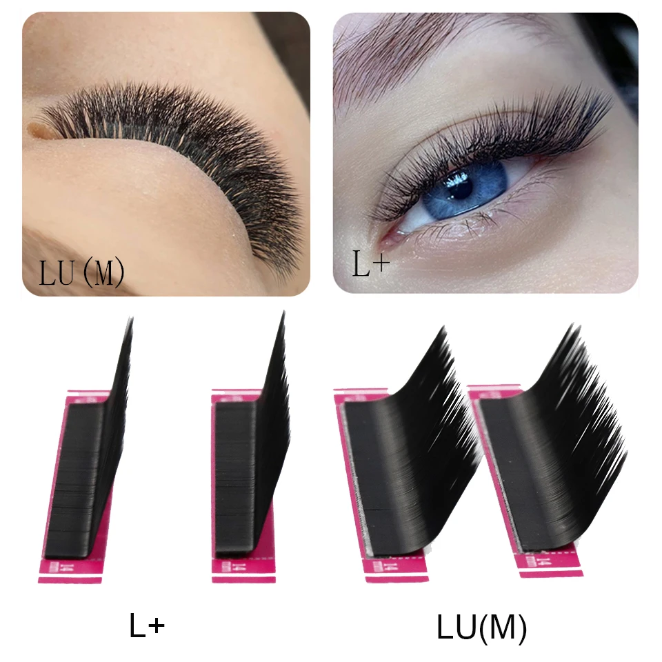 

L+/LU/M/LC/LD Curl Mink Eyelash Extension 8-15mm Mix Individual Eyelashes Matte Black False Eyelashes Soft Natural Makeup Lashes