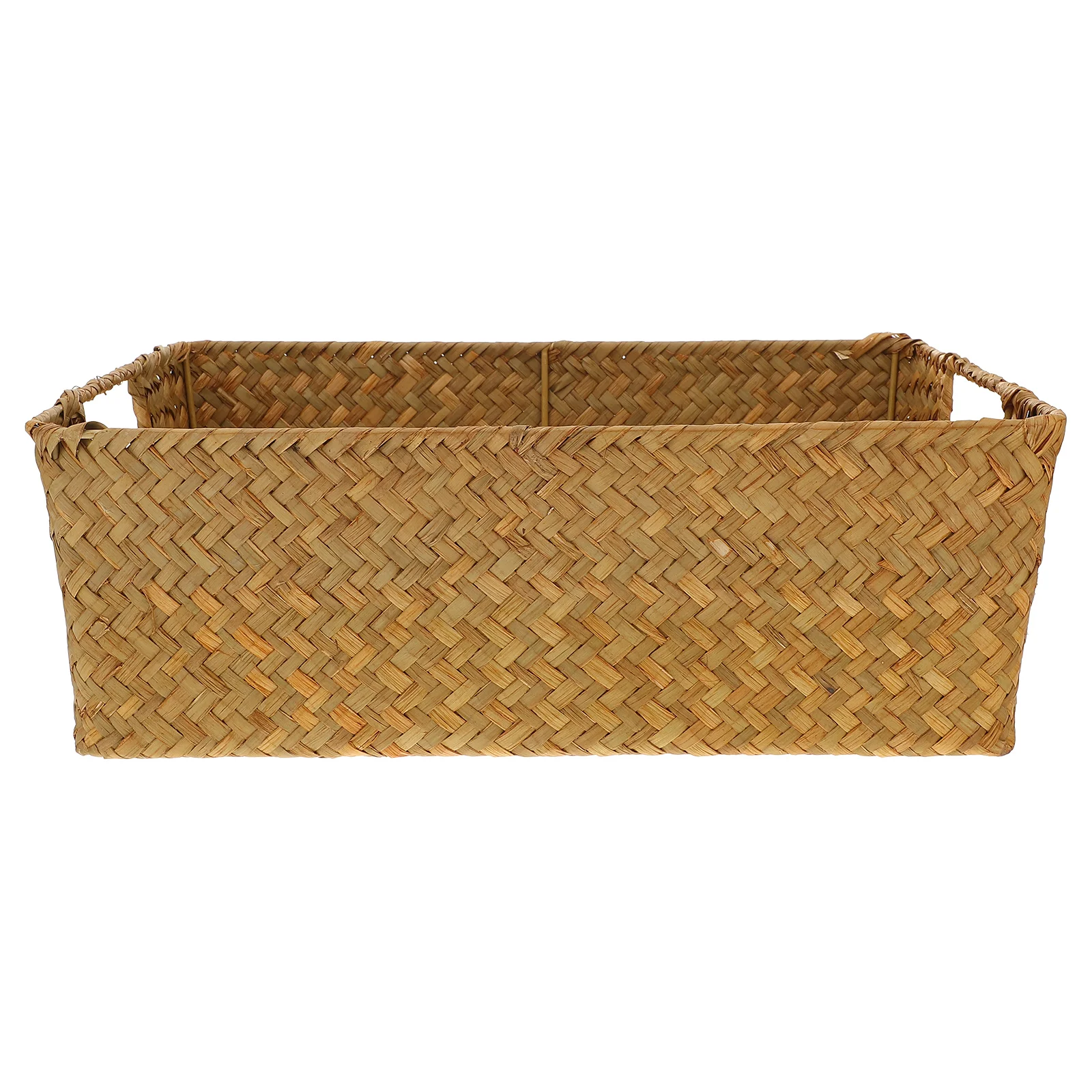 

Basket Storage Woven Baskets Wicker Seagrass Rattan Bins Organizer Serving Box Fruit Seaweed Rectangular Tray Laundry Bin Shelf