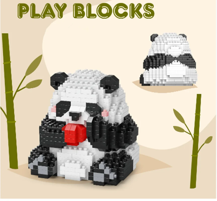 Фото Новинка, совместимая с LEGO Panda Flower, милая орхидея, супер милая мультяшная кукла-головоломка, сборка, строительные блоки, игрушка, детский подарок №3