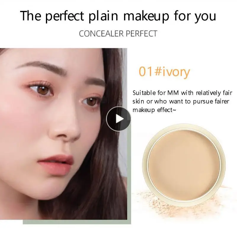 

LANQIN Soy Milk Transparent Pressed Powder Long Lasting Oil Control Face Foundation Waterproof Whitening Skin Finish Concealer