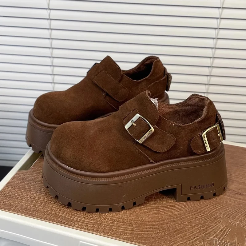 Женские зимние ботинки на платформе замшевая спортивная обувь с леопардовым