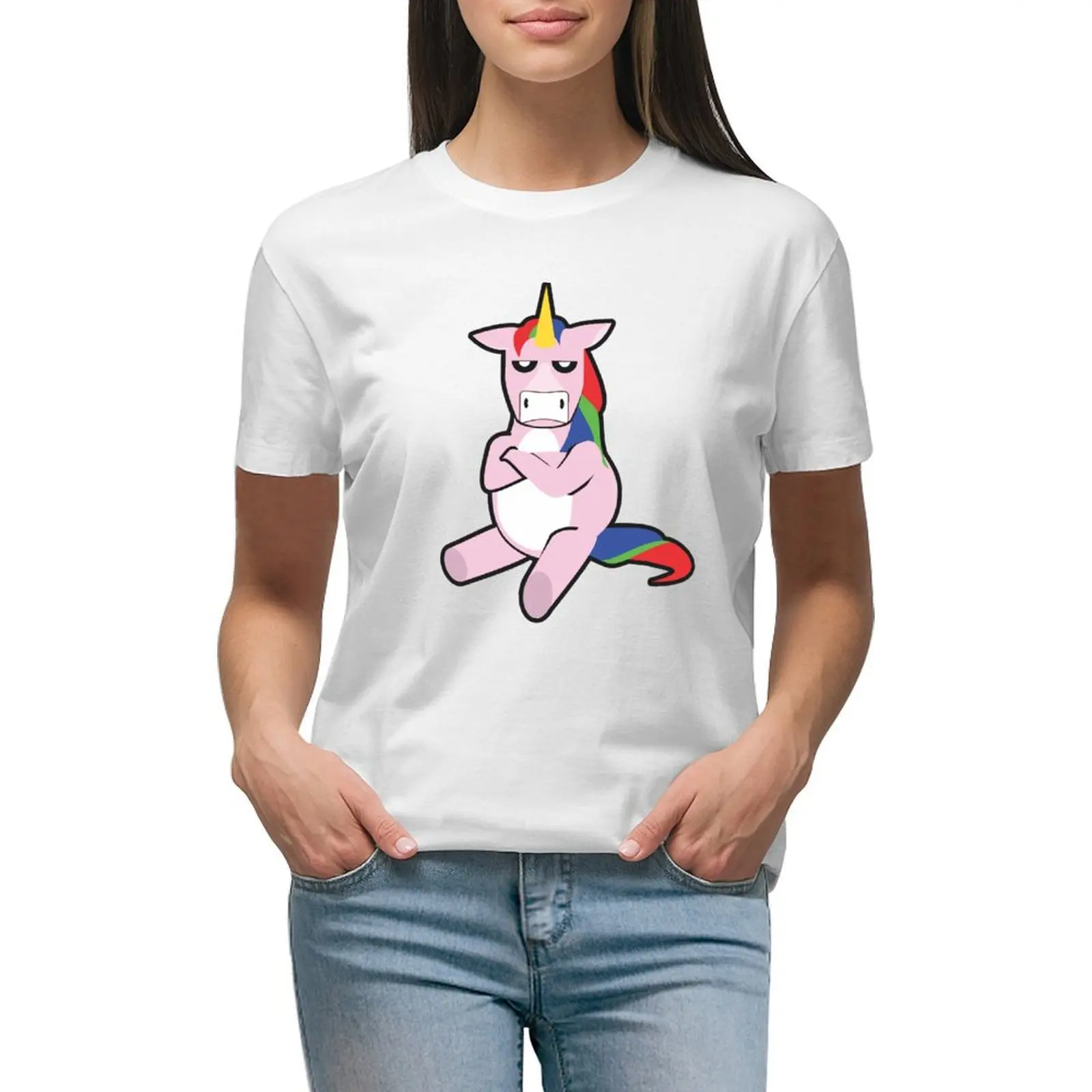 Футболка Grump с единорогом корейская модная одежда из аниме графикой женская