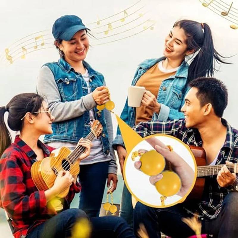 2 пары художественных шариков Aslatua Шейкер Инструмент Брязкальцо Набор для детей и