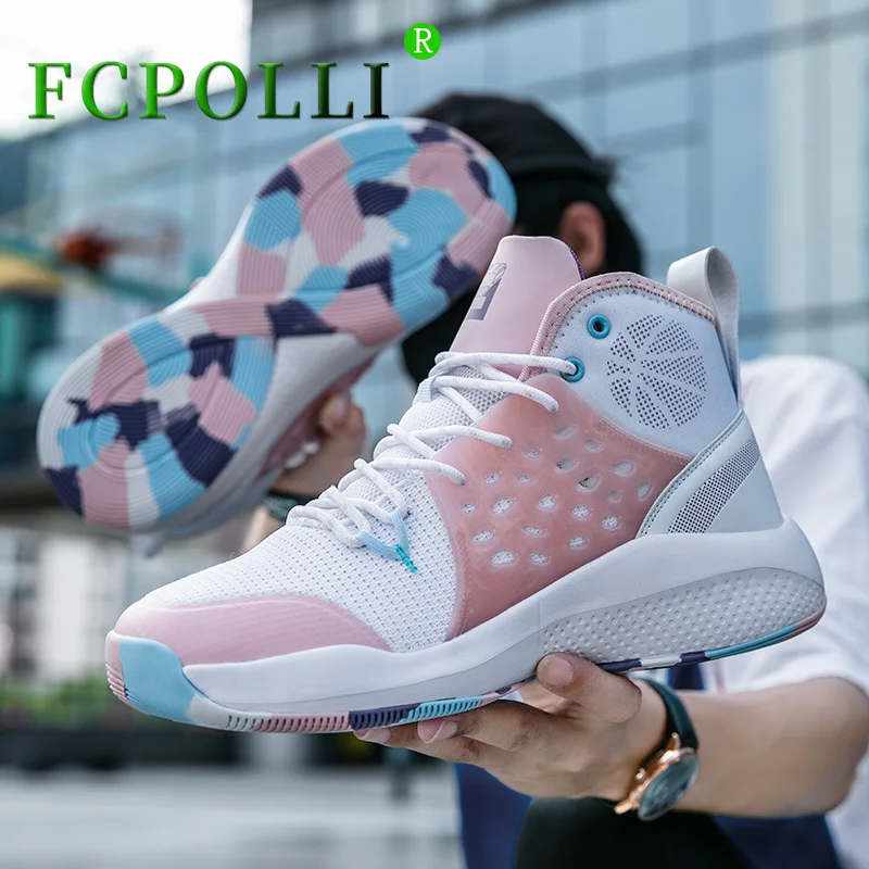 

New Cool Basketball Shoes For Men Non-Slip Outdoor High Ankle Sneakers Boy Brand Designer Basketball Trainers Ladies Sport Shoe