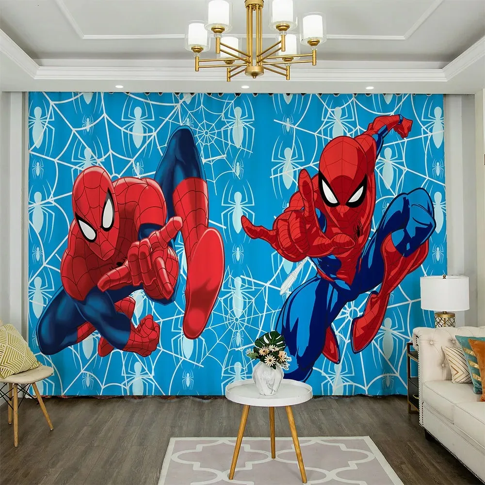 

2 Panels Disney Spiderman Blackout Curtains for Children's Room Custom Curtains Shading Curtain for Bedroom Home Decor