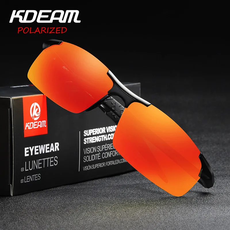 KDEAM Топ Алюминий Магний HD Поляризованные Солнцезащитные Очки Мужские Спортивные