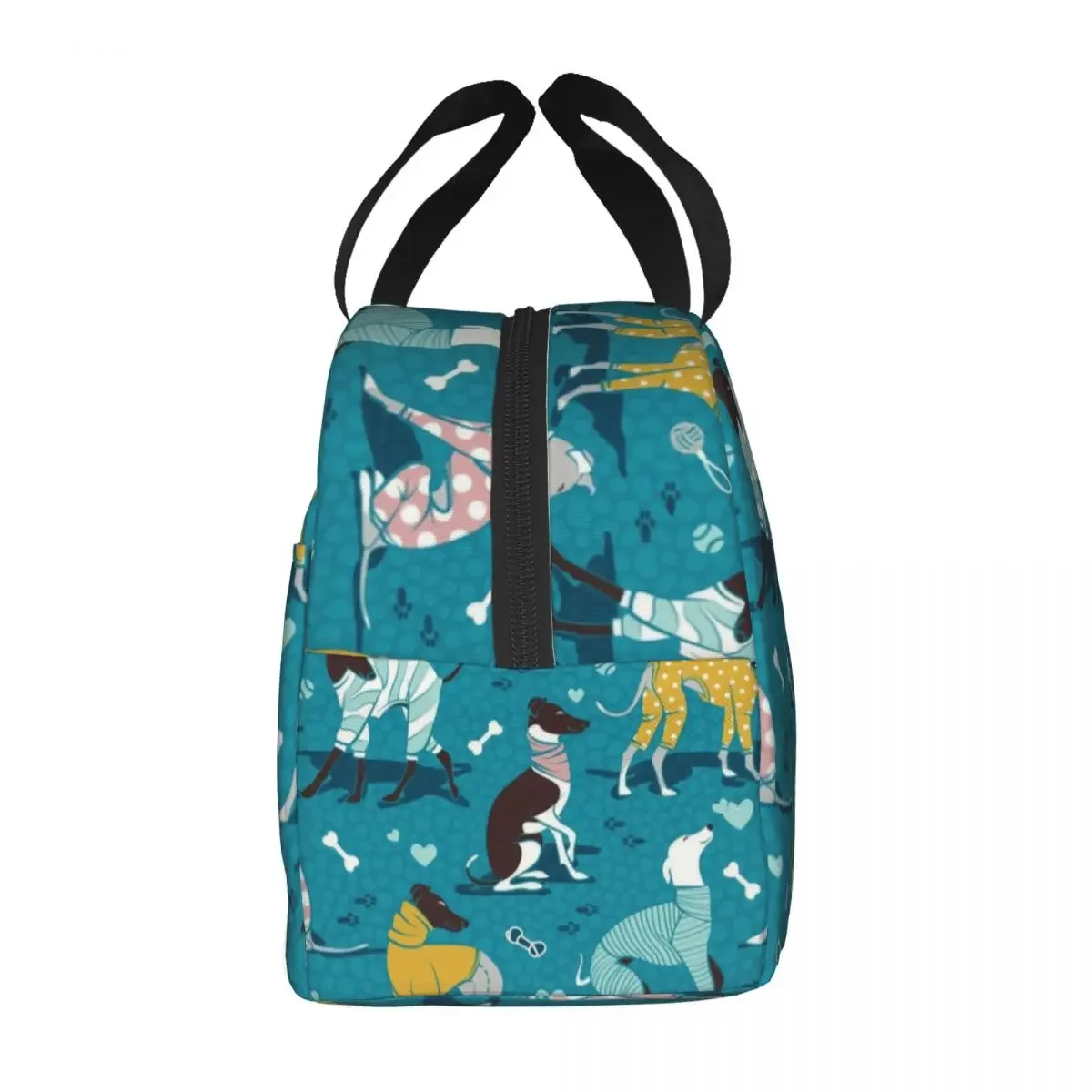 Изолированная сумка для обеда с милыми изображениями собак женщин и детей