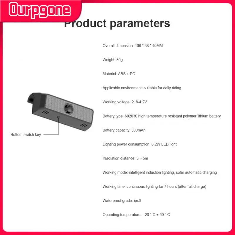 

Bicycle Headlight Universal Bicycle Waterproof Solar Headlamp Solar Self-induction Solar Headlights Mountain Bike