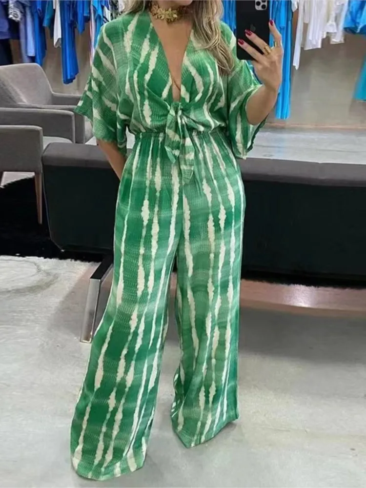 Комбинезон женский с принтом модный пикантный Повседневный удобный длинный