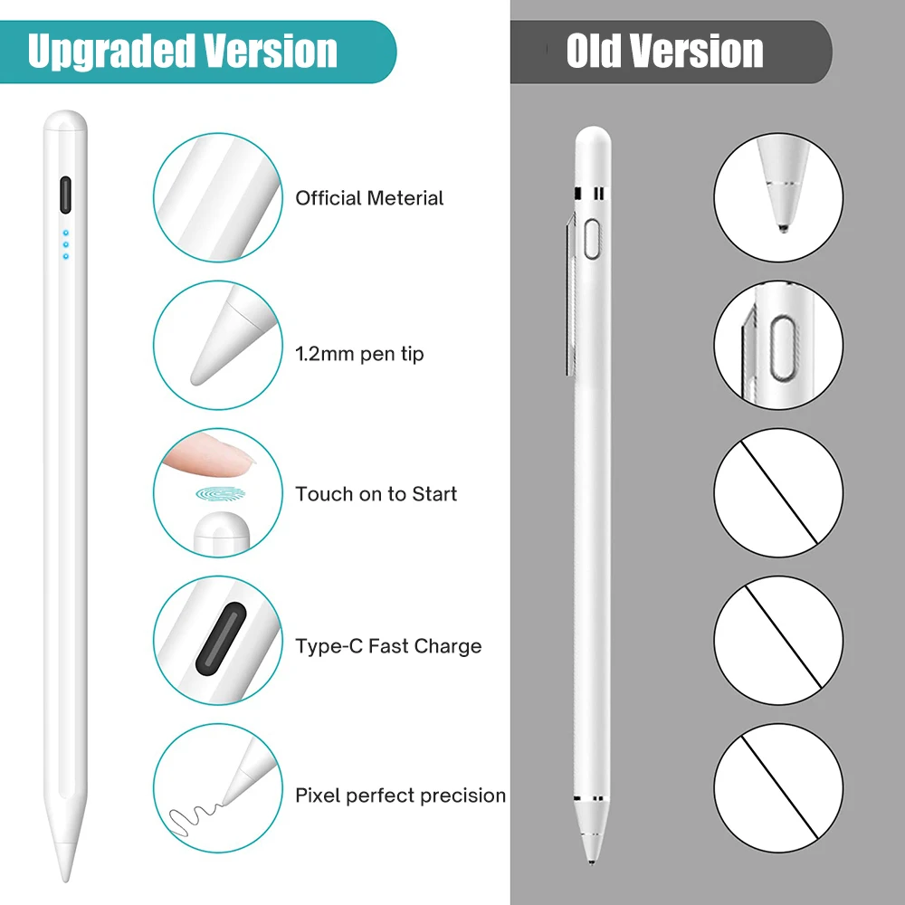 Stylus Pen With Power Display For Android iOS Tablet Mobile Phones Touch Pen For Samsung Xiaomi iPhone iPad Pro iPad Accessories images - 6