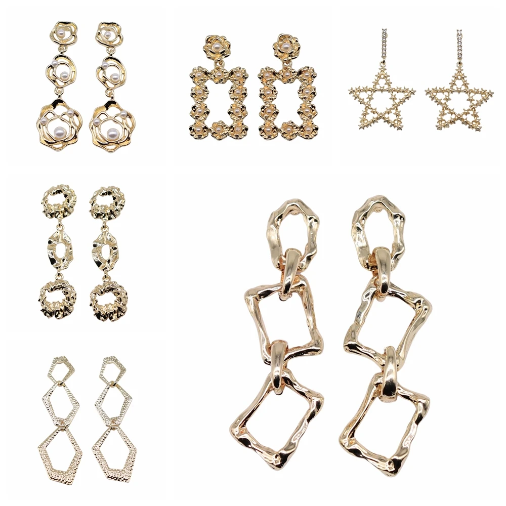 

New Women's Earrings Korean Earrings for Women Vintage Pearl Dangle Drop Gold Earring Trend Earings Female Jewelry