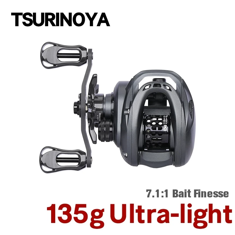 TSURINOYA 135g Ultra Light Baitcasting Fishing Reel 6.1g Sha