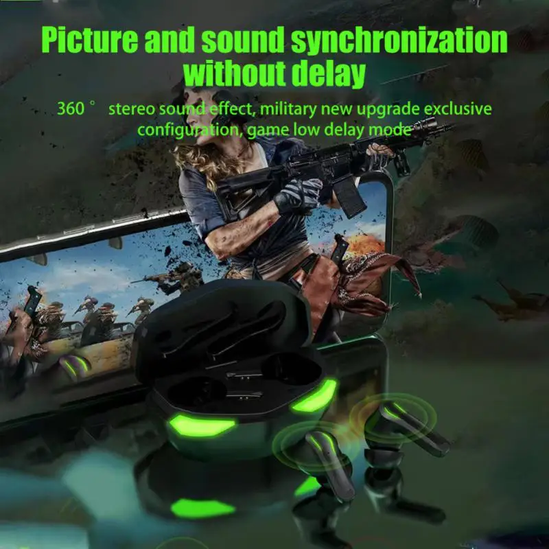 

1/2/3PCS 300 Mah Stereo Headset No Delay Stereo Sound Cell Phone Accessories Audio Device Black Headphones 5.0