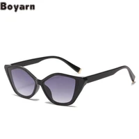 boyarn new cats eye sunglasses steampunk trend small frame multi color glasses fashion metal accessories color matchi