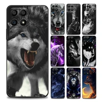 phone case for honor 8x 9x play 9a 20 21i 30i 50 60 x8 nova 8i 9 se y60 magic4 pro lite tpu case cover animal world gray wolf