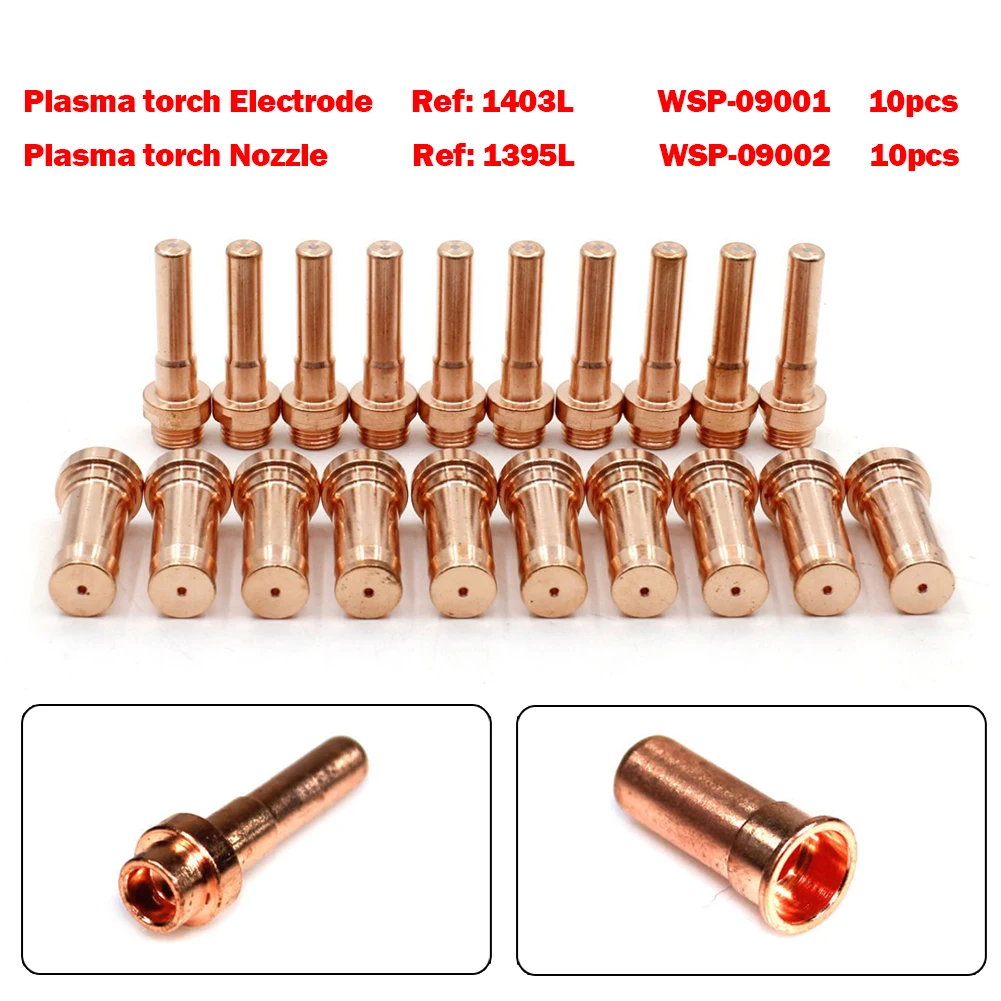 

20pcs Extended Plasma Drag Tip Electrode Eastwood® Versa Cut 60A M15805 YA22254 Plasma Torch 1395L WSP-09002 Electrode 1403L