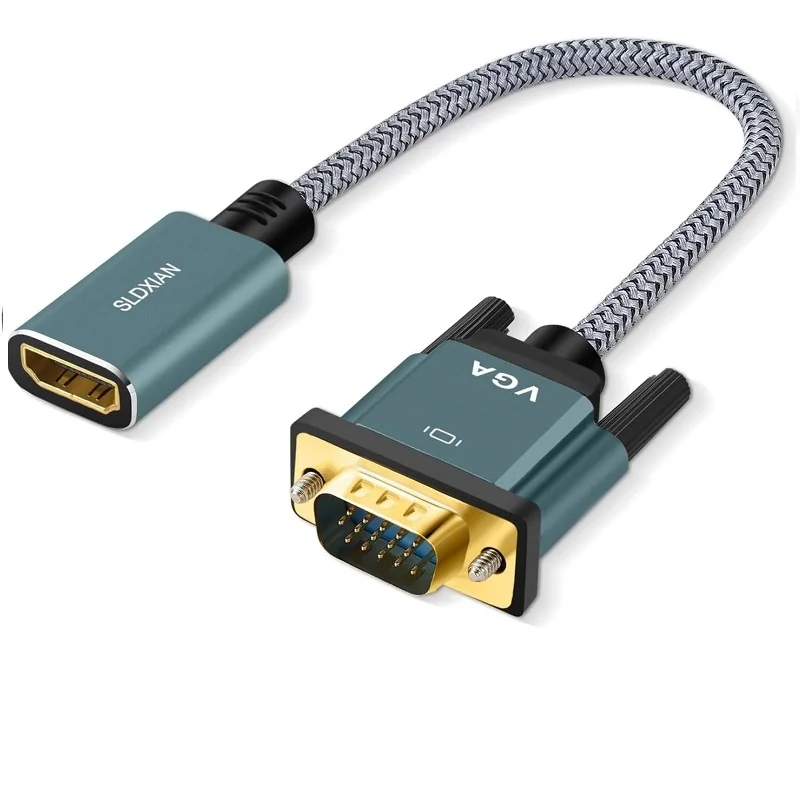 Адаптер дисплея SHULIANCABLE HDMI-VGA (мама-папа) подходит для компьютеров настольных и