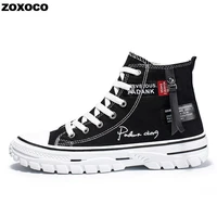 men shoes vulcanize canvas shoes high top sneakers casual breathable platform shoes man trainers tenis masculino chunky sneakers