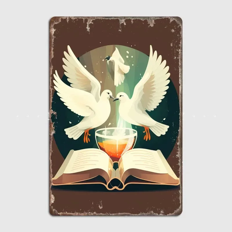 Библия христианские Декорации для комнат эстетическая металлическая жестяная