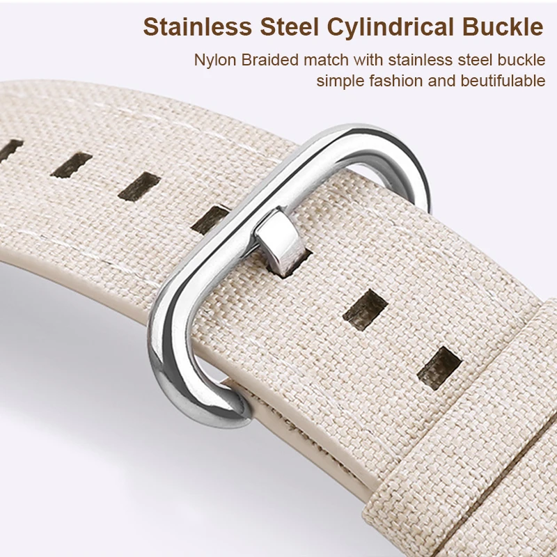 Canvas Nylon Strap for Apple watch band 44mm 40mm 38mm 42mm ultra 49mm Loop bracelet correa iwatch series 7 SE 6 5 4 8 45mm 41mm