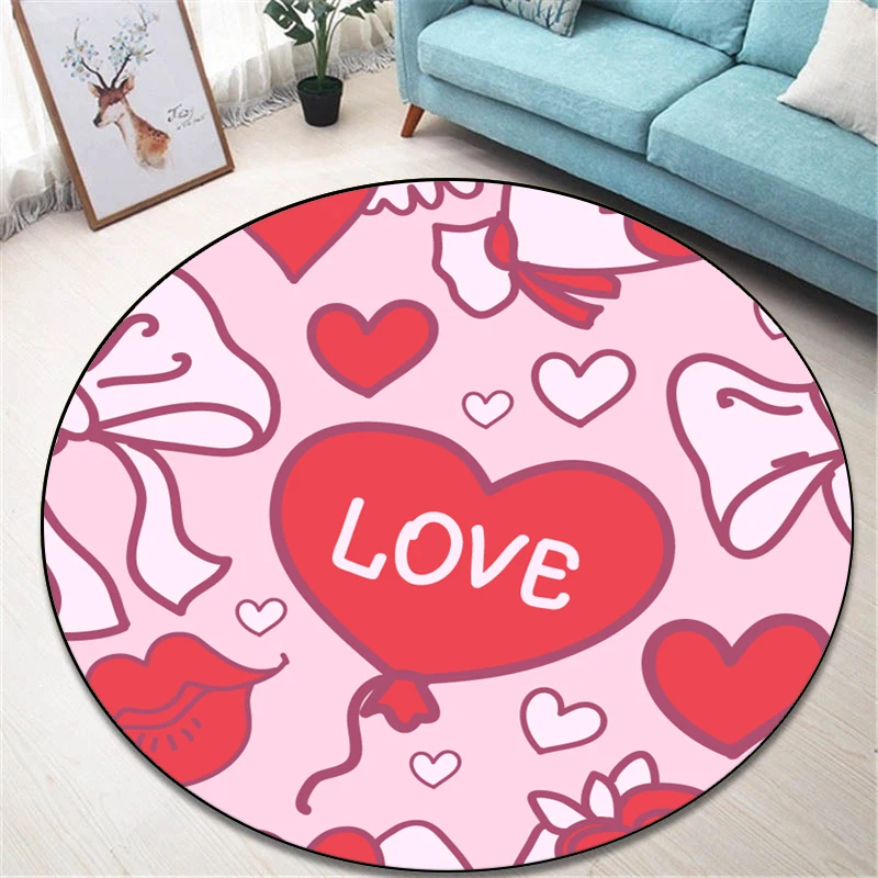 

Cartoon Printing Round Carpets for Living Room Mat for Children Floor Circle Rug Yoga Mat Bedroom Esports Chair Mats Washable
