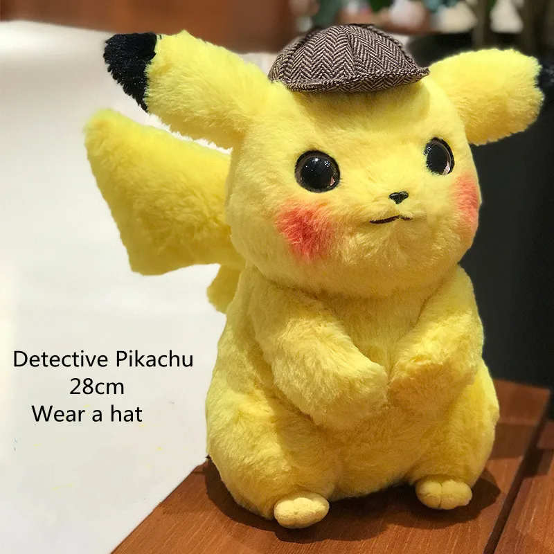 

28cm TAKARA TOMY Pokemon Detective Pikachu Plush Toys Stuffed Toys Pokémon Pikachu Anime Dolls Christmas Birthday Gifts for Kids